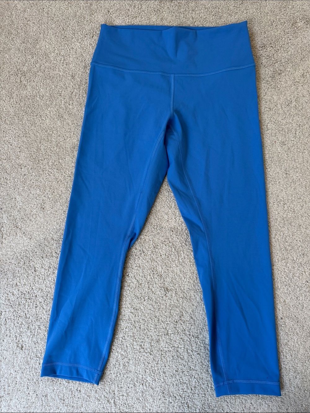 lululemon Wunder Under High-Rise Crop Leggings 23" Blue Nile Sz10 - Picture 2 of 7
